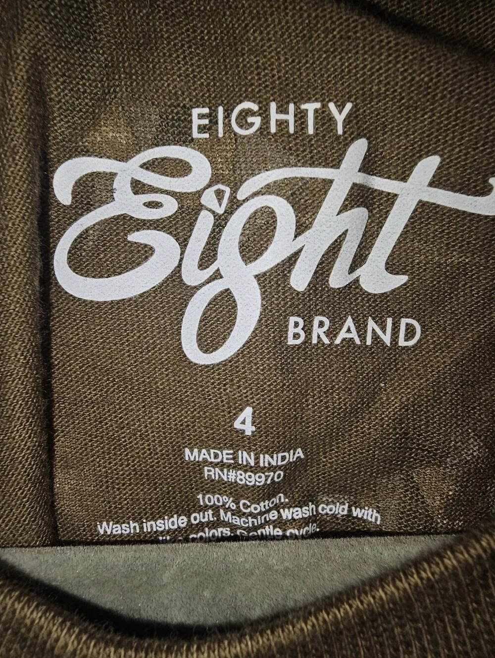 NWT | 4 | Eighty Eight Brand | Olive Brown Dinosaur Print Pocket T-Shirt
